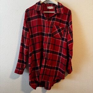 Pink Rose women’s tunic flannel Size M